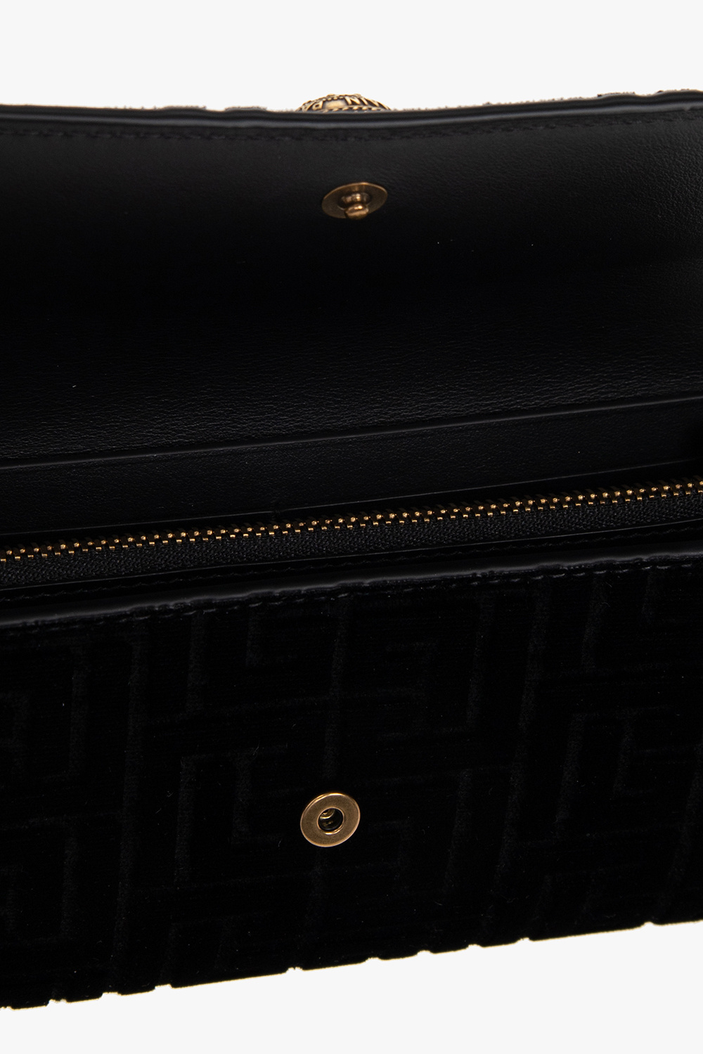 BALMAIN Bハスロコフラクチェンウォレット CN1ON197LAVE 0PA Balmain logo-plaque Leather Crossbody Bag | Black | FARFETCH